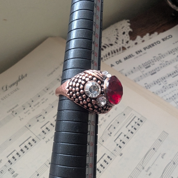 Red and Copper Women's Ring Size 10 - Picture 4 of 9